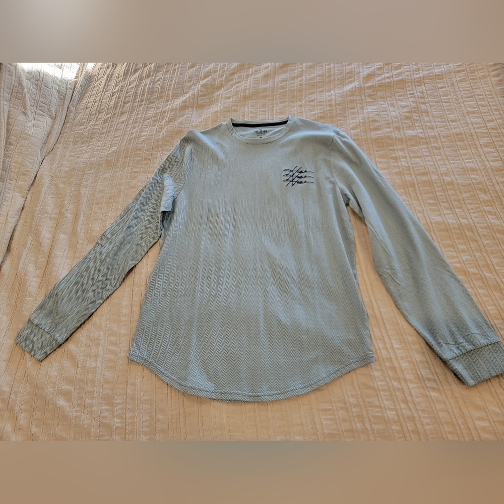 NWOT Men's Hollister Long Sleeve Tee | Green/Blue | Size L